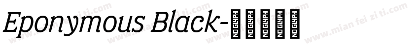 Eponymous Black字体转换